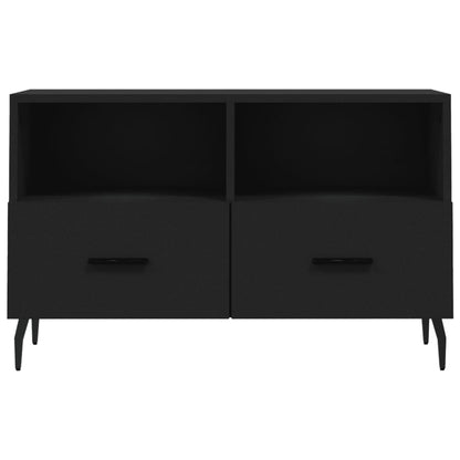 vidaXL Meuble TV Noir 80x36x50 cm Bois d'ingénierie