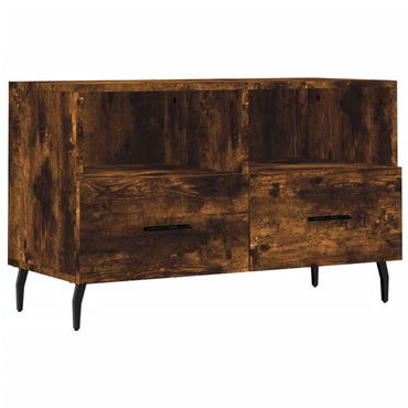 Meuble TV vidaXL chêne fumé 80x36x50 cm aggloméré