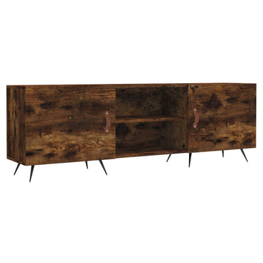 vidaXL Meuble TV chêne fumé 150x30x50 cm Aggloméré