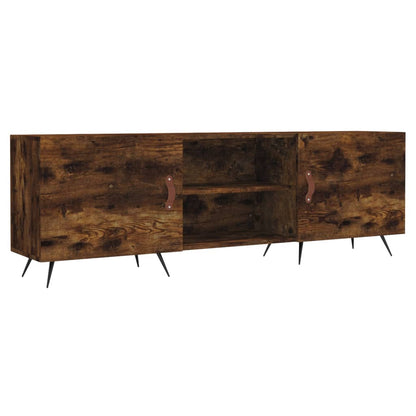 vidaXL Meuble TV chêne fumé 150x30x50 cm Aggloméré