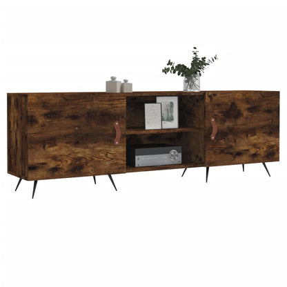 vidaXL Meuble TV chêne fumé 150x30x50 cm Aggloméré