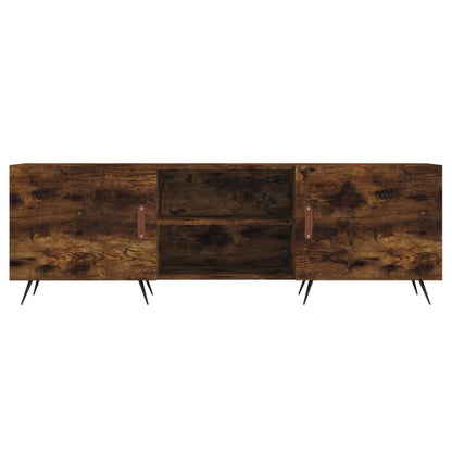 vidaXL Meuble TV chêne fumé 150x30x50 cm Aggloméré
