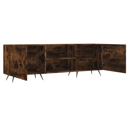 vidaXL Meuble TV chêne fumé 150x30x50 cm Aggloméré