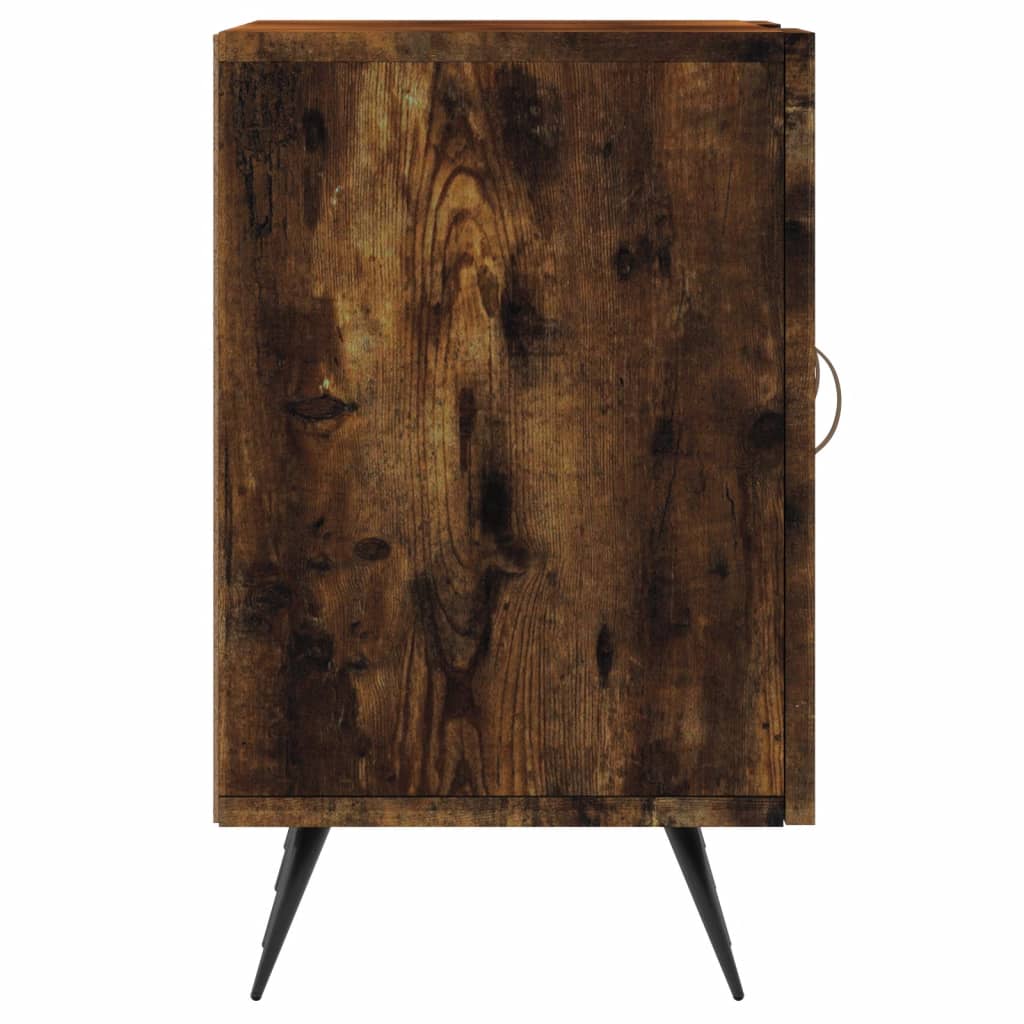 vidaXL Meuble TV chêne fumé 150x30x50 cm Aggloméré