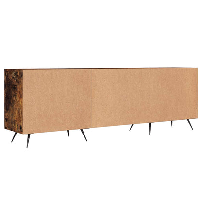 vidaXL Meuble TV chêne fumé 150x30x50 cm Aggloméré
