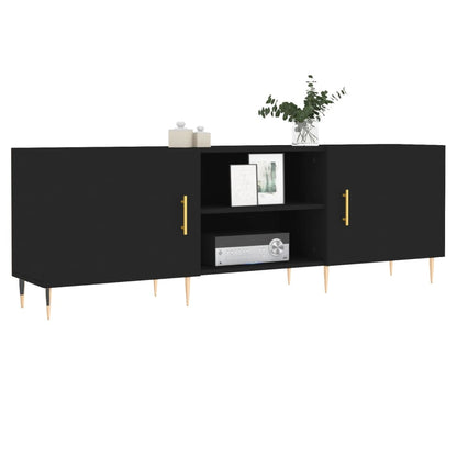 Meuble TV vidaXL noir 150x30x50 cm en bois d'ingénierie