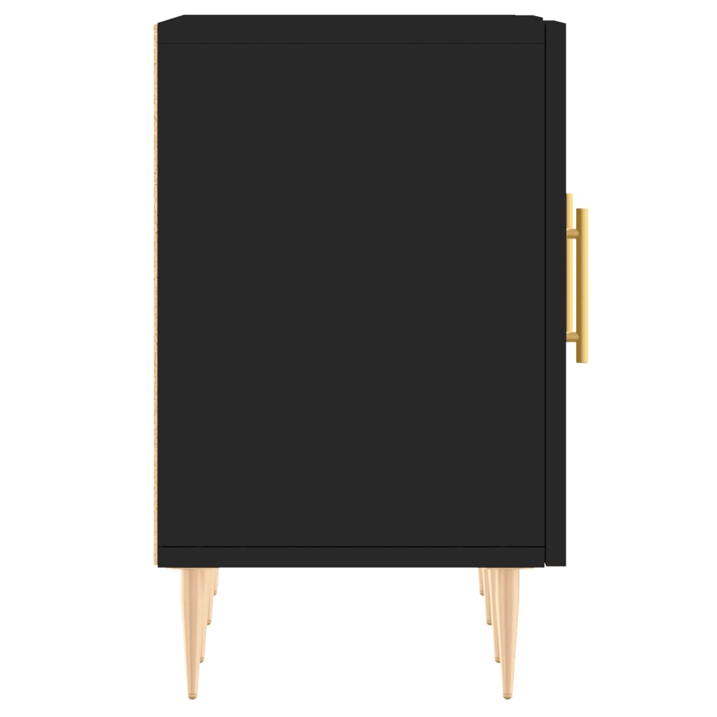 Meuble TV vidaXL noir 150x30x50 cm en bois d'ingénierie