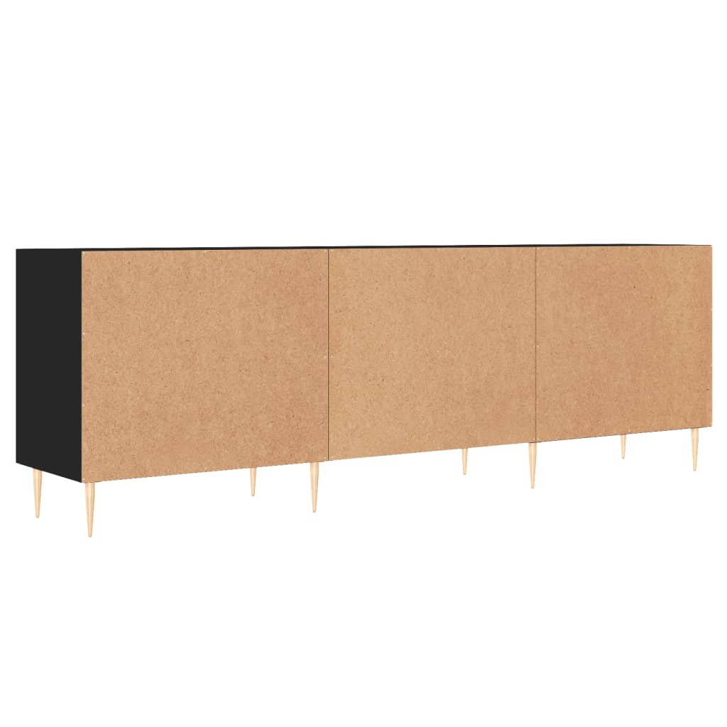 Meuble TV vidaXL noir 150x30x50 cm en bois d'ingénierie