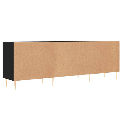 Meuble TV vidaXL noir 150x30x50 cm en bois d'ingénierie