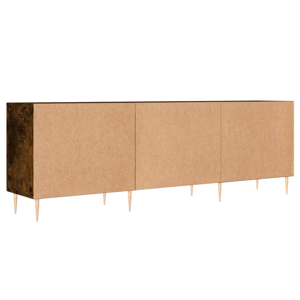 vidaXL Meuble TV chêne fumé 150x30x50 cm Aggloméré