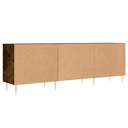 vidaXL Meuble TV chêne fumé 150x30x50 cm Aggloméré