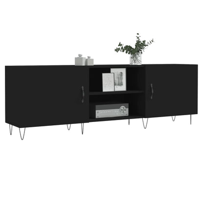 Meuble TV vidaXL noir 150x30x50 cm en bois d'ingénierie