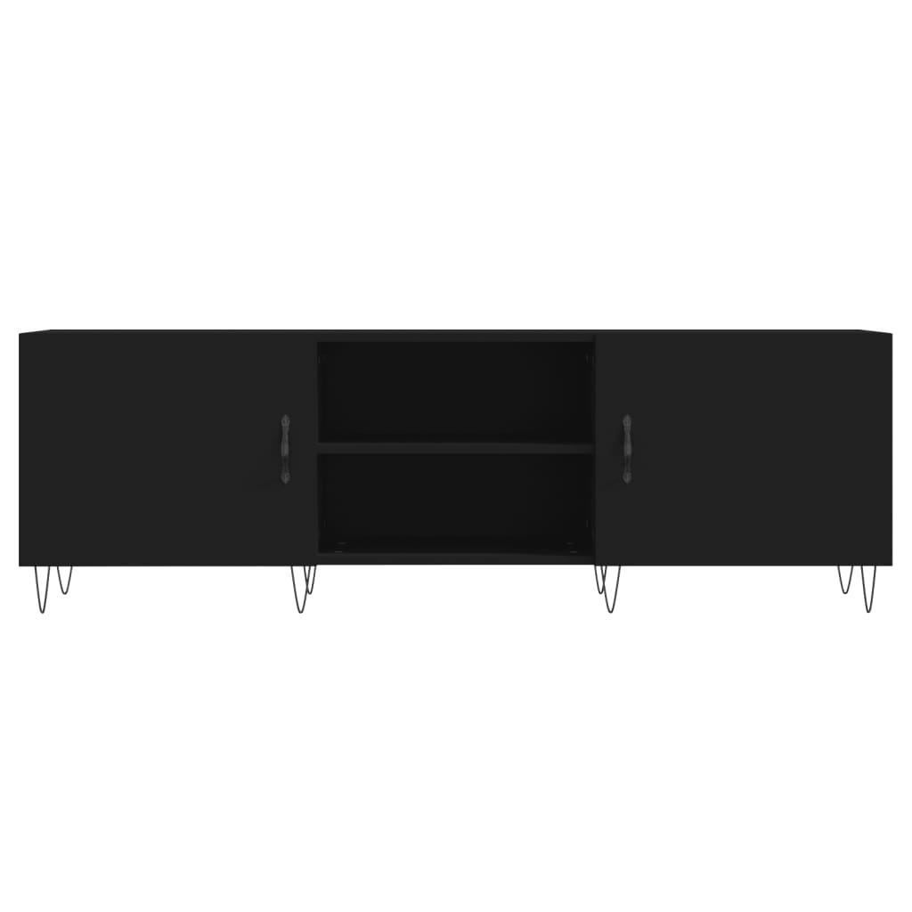 Meuble TV vidaXL noir 150x30x50 cm en bois d'ingénierie