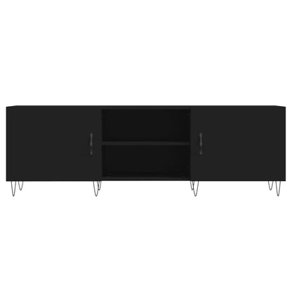 Meuble TV vidaXL noir 150x30x50 cm en bois d'ingénierie