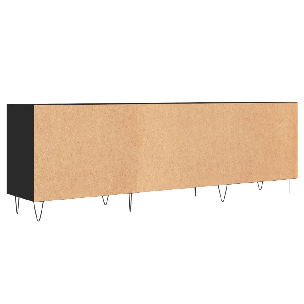 Meuble TV vidaXL noir 150x30x50 cm en bois d'ingénierie