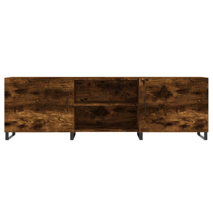 vidaXL Meuble TV chêne fumé 150x30x50 cm Aggloméré