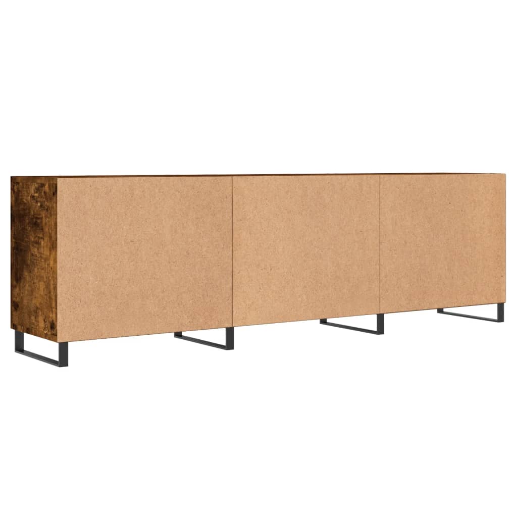 vidaXL Meuble TV chêne fumé 150x30x50 cm Aggloméré