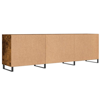vidaXL Meuble TV chêne fumé 150x30x50 cm Aggloméré