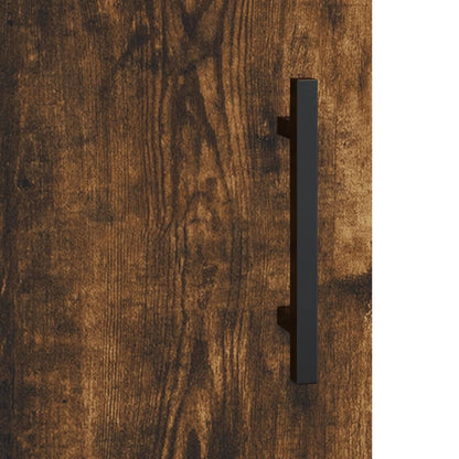 vidaXL Meuble TV chêne fumé 150x30x50 cm Aggloméré