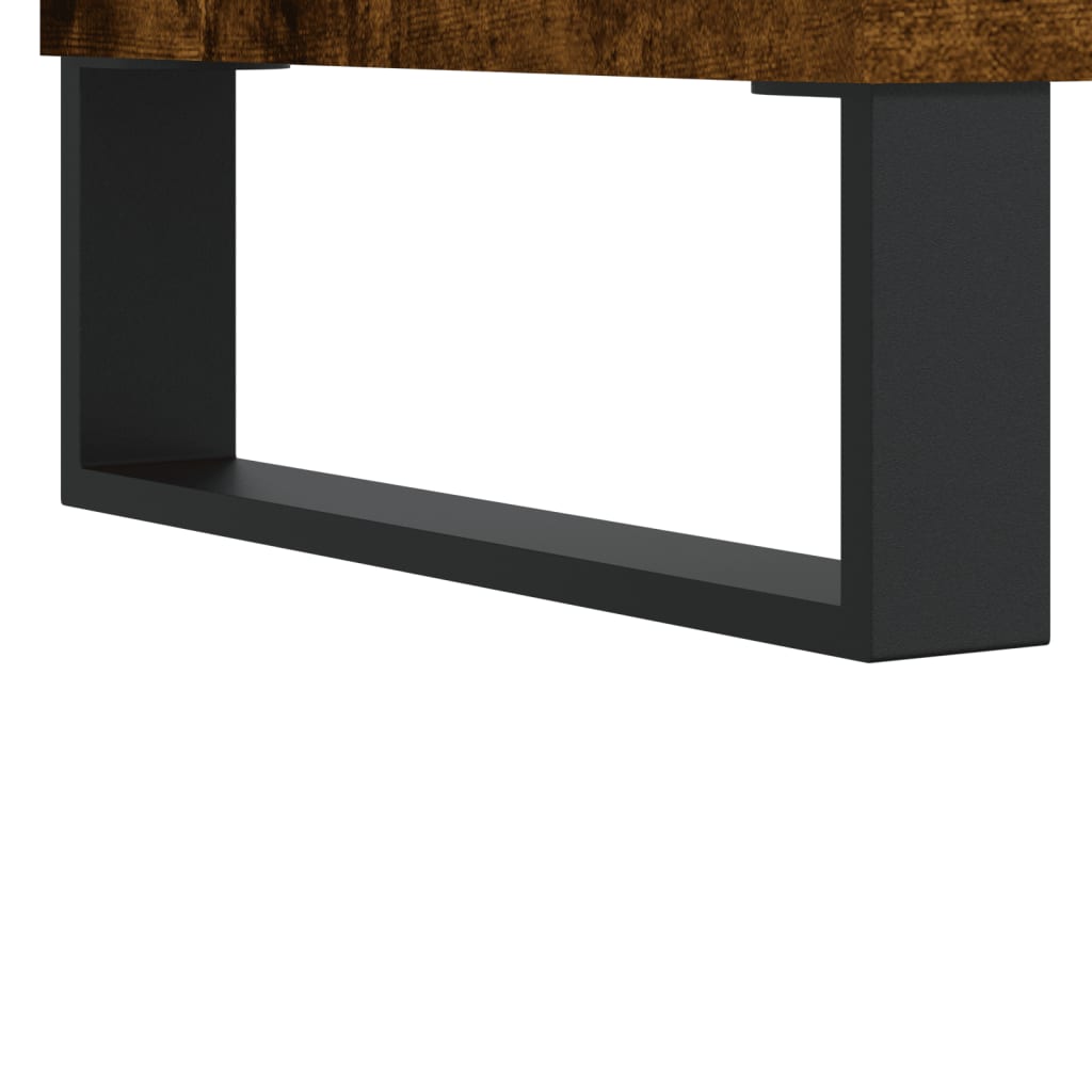 vidaXL Meuble TV chêne fumé 150x30x50 cm Aggloméré
