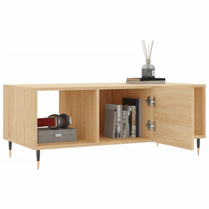 vidaXL Table basse chêne sonoma 102x50x40 cm, bois d'ingénierie