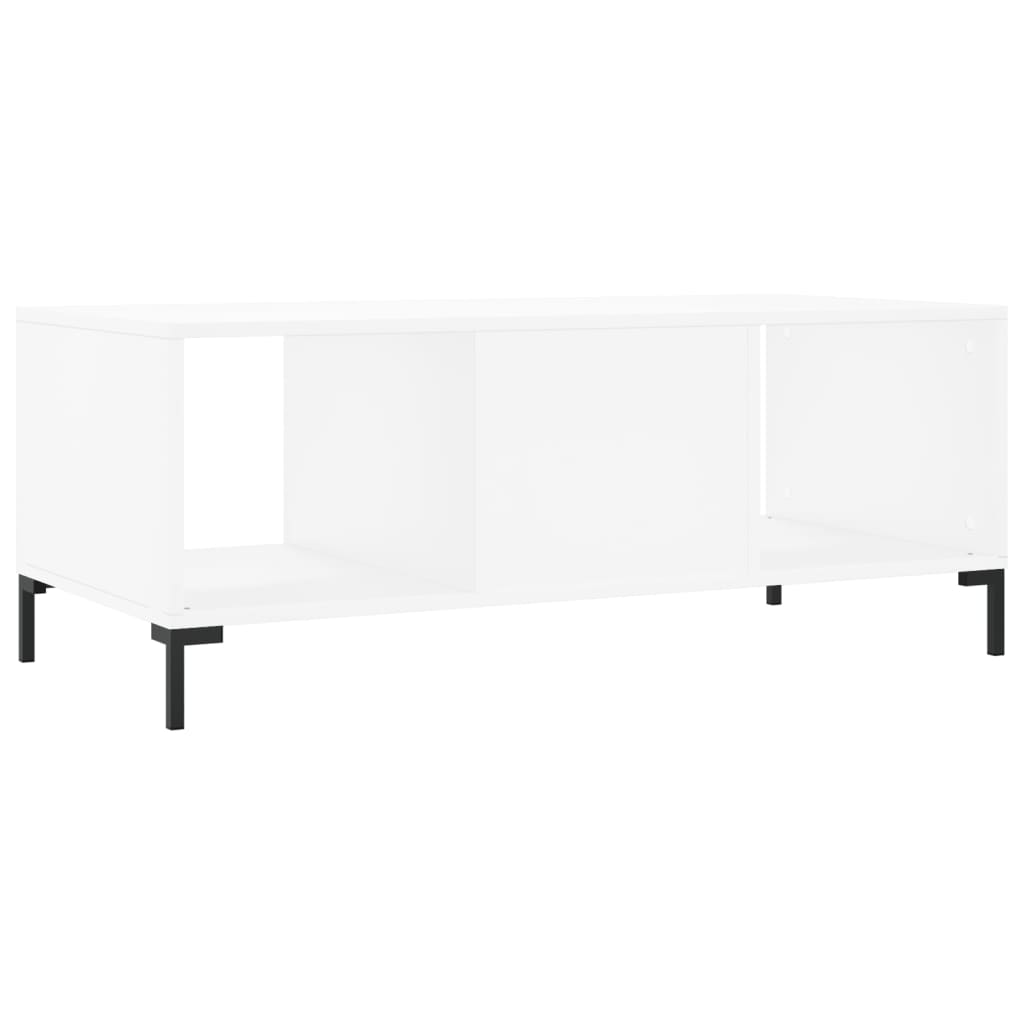 vidaXL Table basse blanche 102x50x40 cm Bois d'ingénierie
