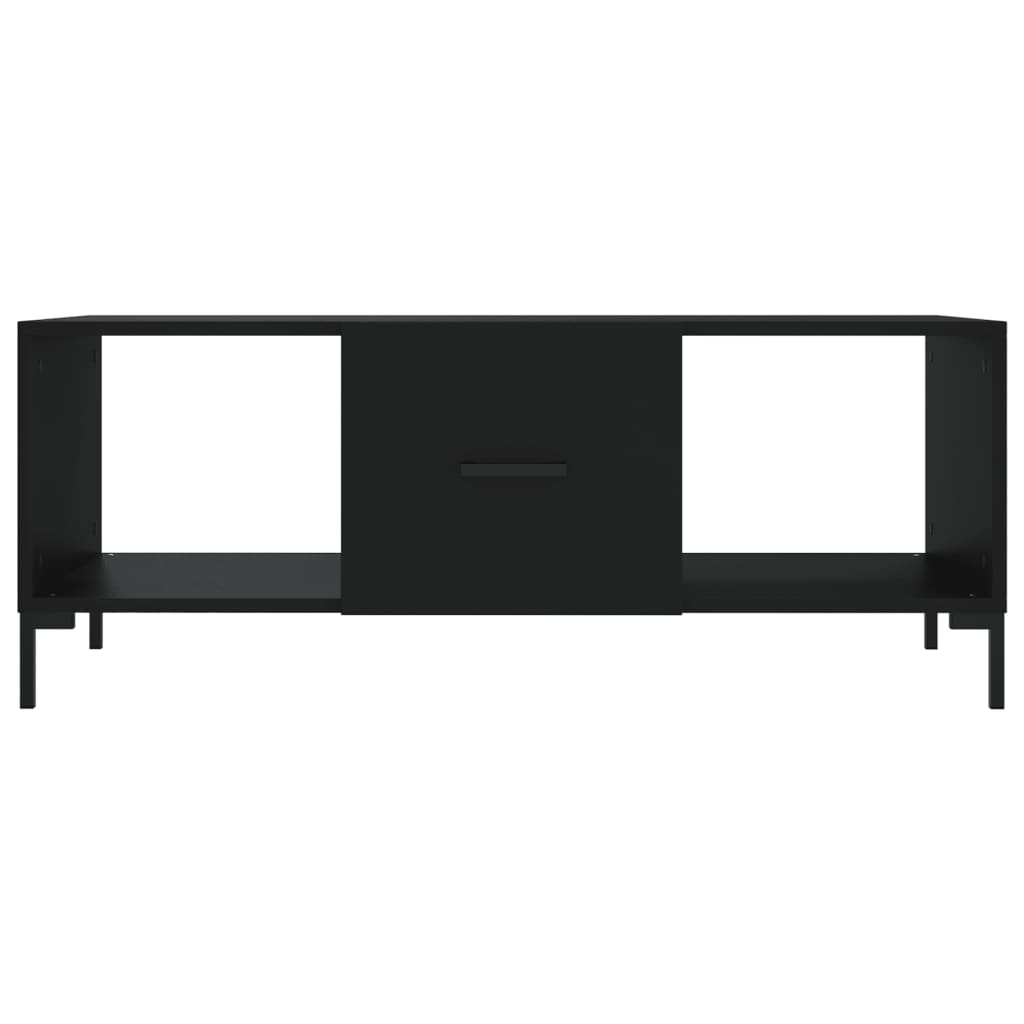 vidaXL Table basse noire 102x50x40 cm en bois d'ingénierie