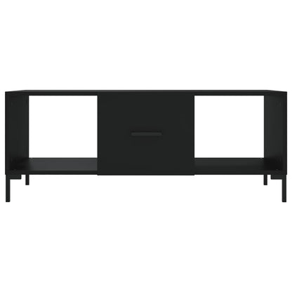 vidaXL Table basse noire 102x50x40 cm en bois d'ingénierie