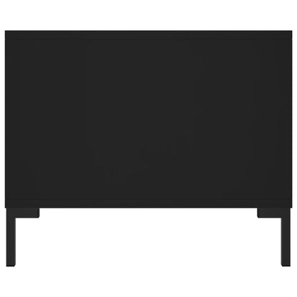 vidaXL Table basse noire 102x50x40 cm en bois d'ingénierie