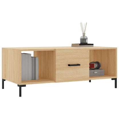 vidaXL Table basse chêne sonoma 102x50x40 cm, bois d'ingénierie