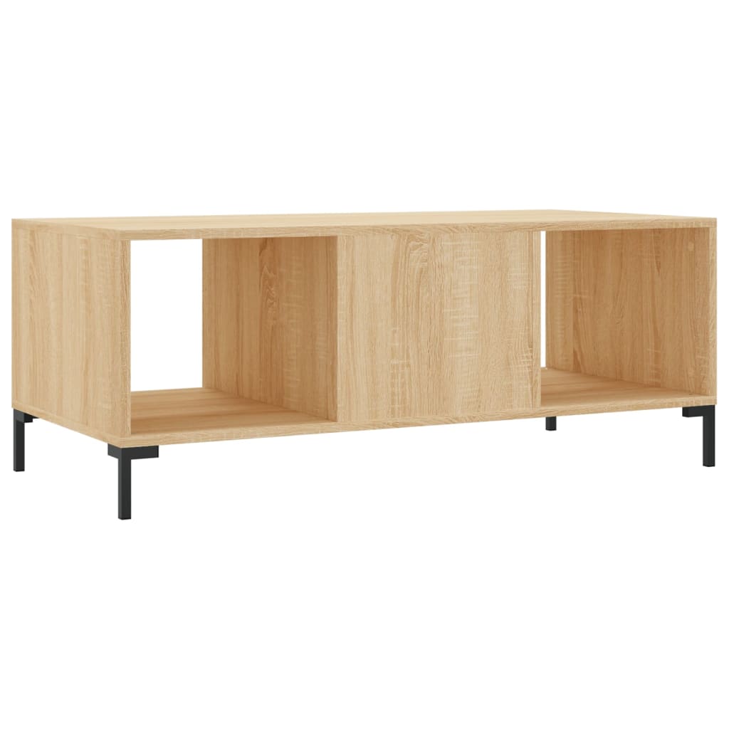 vidaXL Table basse chêne sonoma 102x50x40 cm, bois d'ingénierie