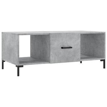 vidaXL Table basse gris béton 102x50x40 cm aggloméré