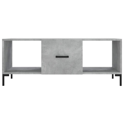 vidaXL Table basse gris béton 102x50x40 cm aggloméré