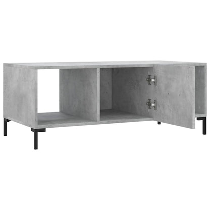 vidaXL Table basse gris béton 102x50x40 cm aggloméré