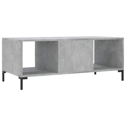 vidaXL Table basse gris béton 102x50x40 cm aggloméré