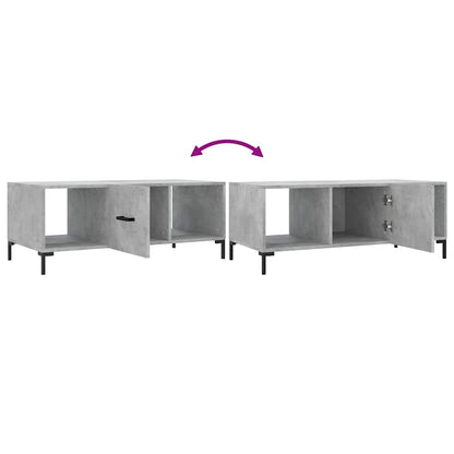 vidaXL Table basse gris béton 102x50x40 cm aggloméré