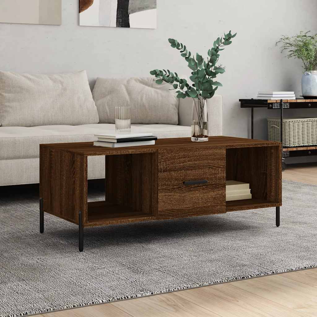 vidaXL Couchtisch Braun Eichen-Optik 102x50x40 cm Holzwerkstoff