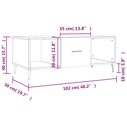 vidaXL Couchtisch Sonoma-Eiche 102x50x40 cm Holzwerkstoff