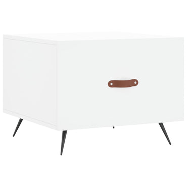 vidaXL Table basse Blanc 50x50x40 cm Bois d'ingénierie