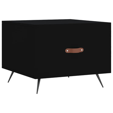 vidaXL Table basse noire 50x50x40 cm en bois d'ingénierie