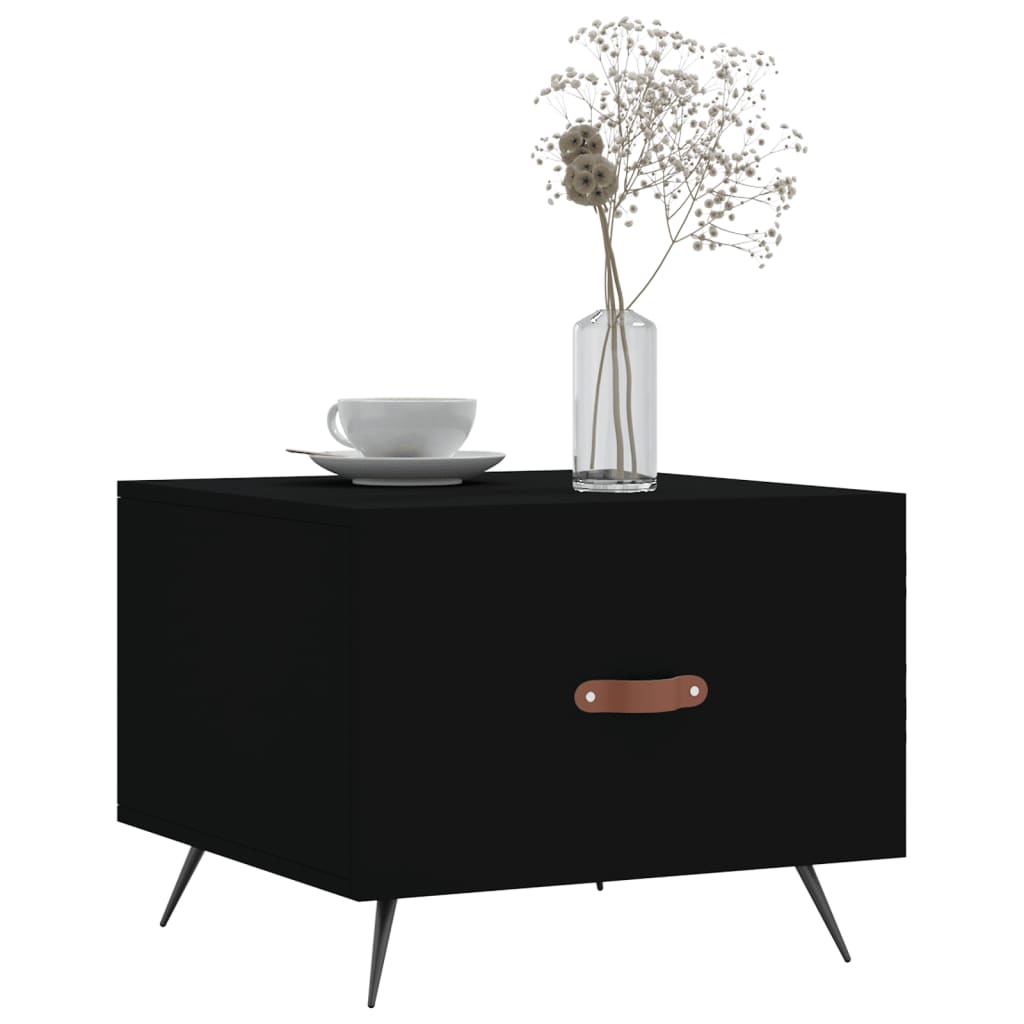 vidaXL Couchtische 2 Stk. Schwarz 50x50x40 cm Holzwerkstoff