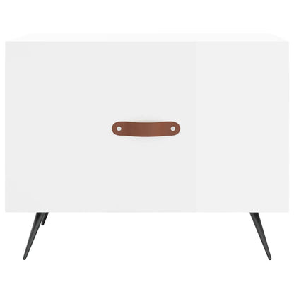 vidaXL Table basse blanc brillant 50x50x40 cm Bois d'ingénierie