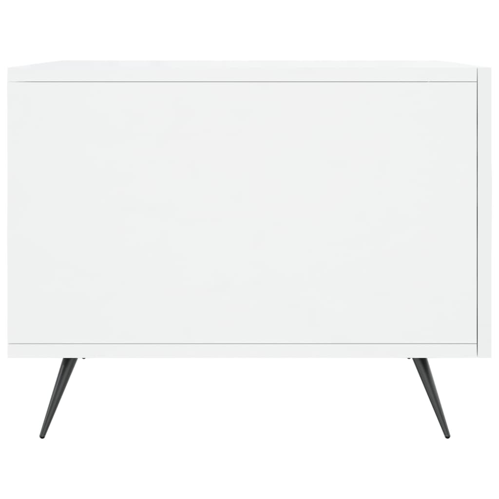 vidaXL Table basse blanc brillant 50x50x40 cm Bois d'ingénierie