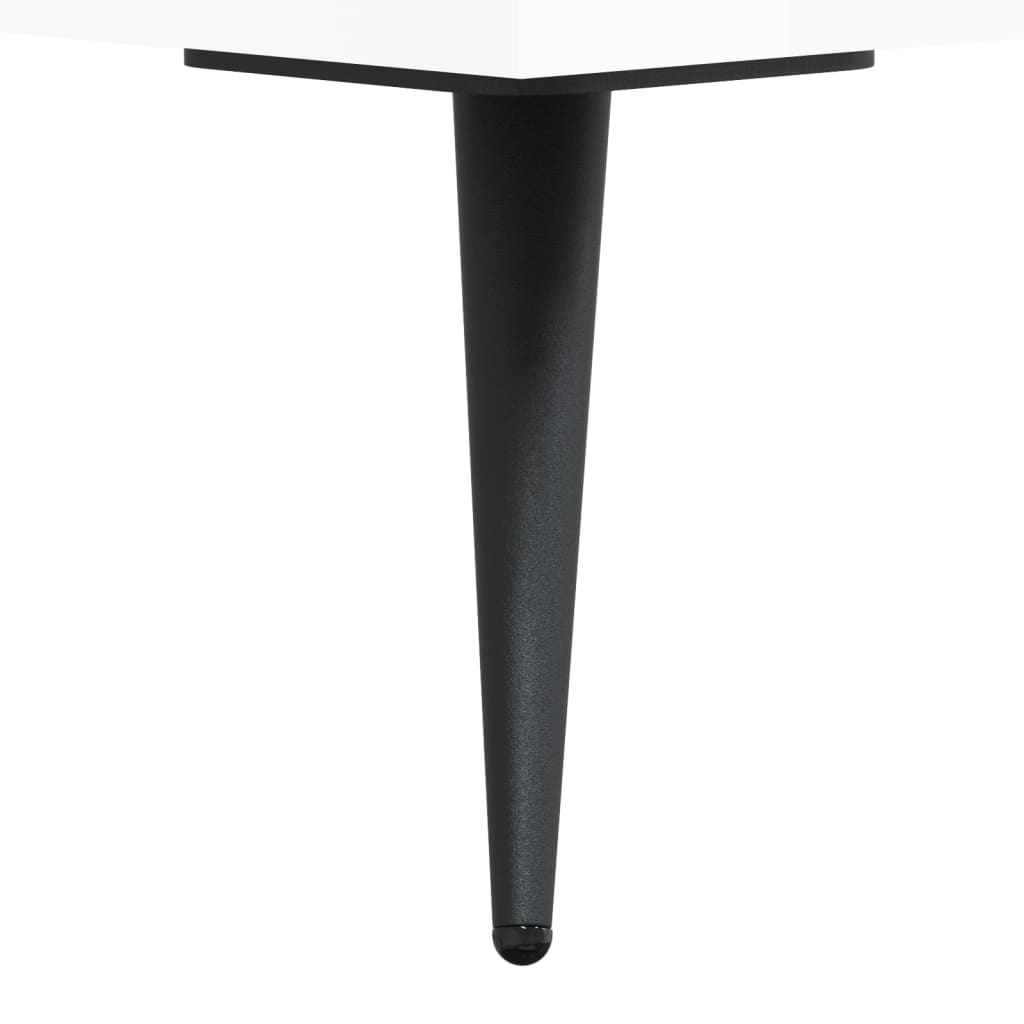 vidaXL Table basse blanc brillant 50x50x40 cm Bois d'ingénierie