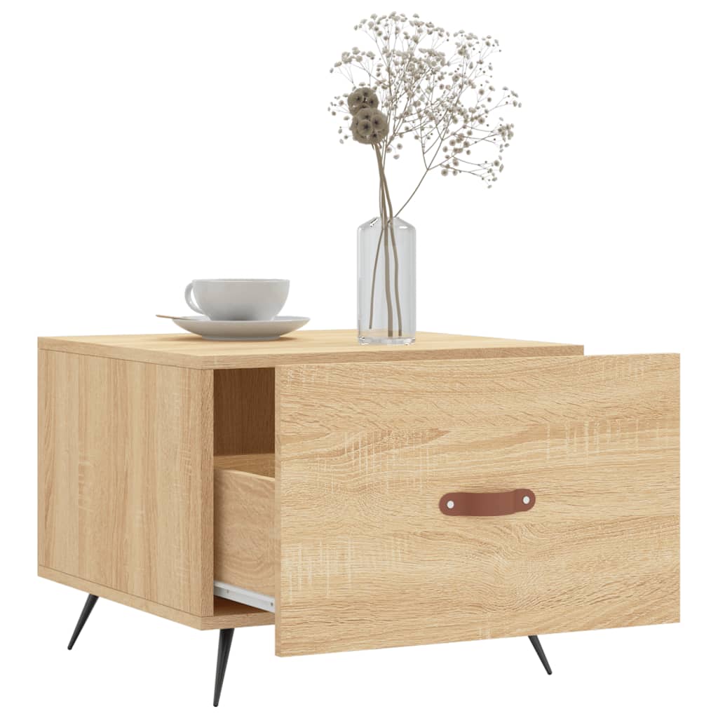 vidaXL Table basse chêne sonoma 50x50x40 cm aggloméré