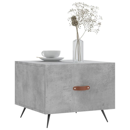 vidaXL Table basse gris béton 50x50x40 cm aggloméré