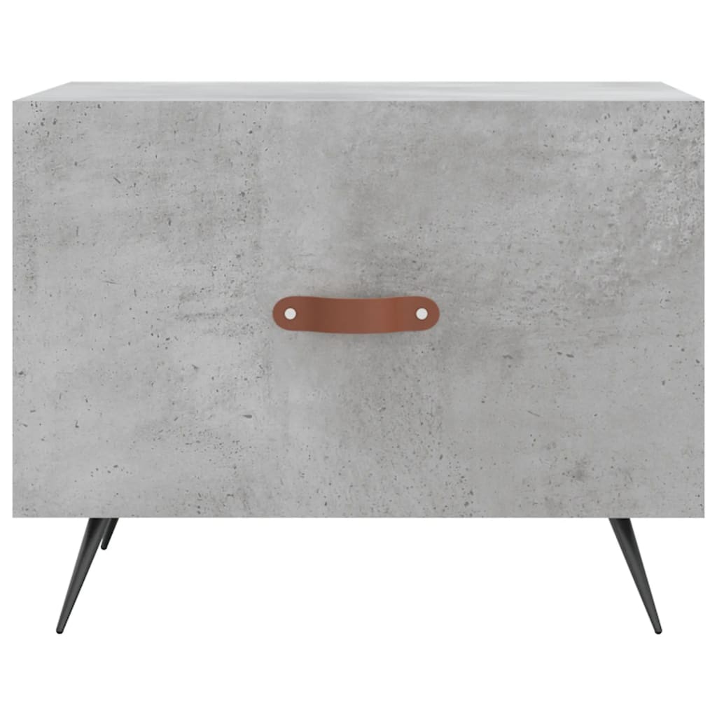 vidaXL Table basse gris béton 50x50x40 cm aggloméré