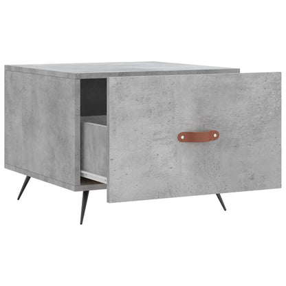 vidaXL Table basse gris béton 50x50x40 cm aggloméré