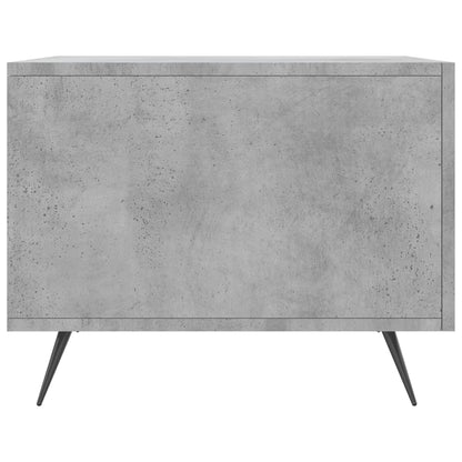 vidaXL Table basse gris béton 50x50x40 cm aggloméré