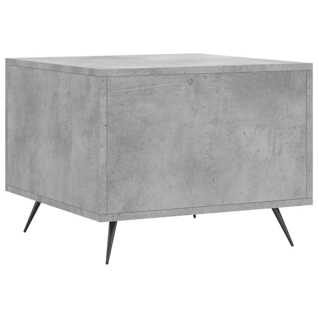 vidaXL Table basse gris béton 50x50x40 cm aggloméré